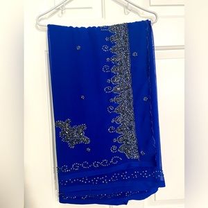 Gorgeous Royal Blue Saree with work
